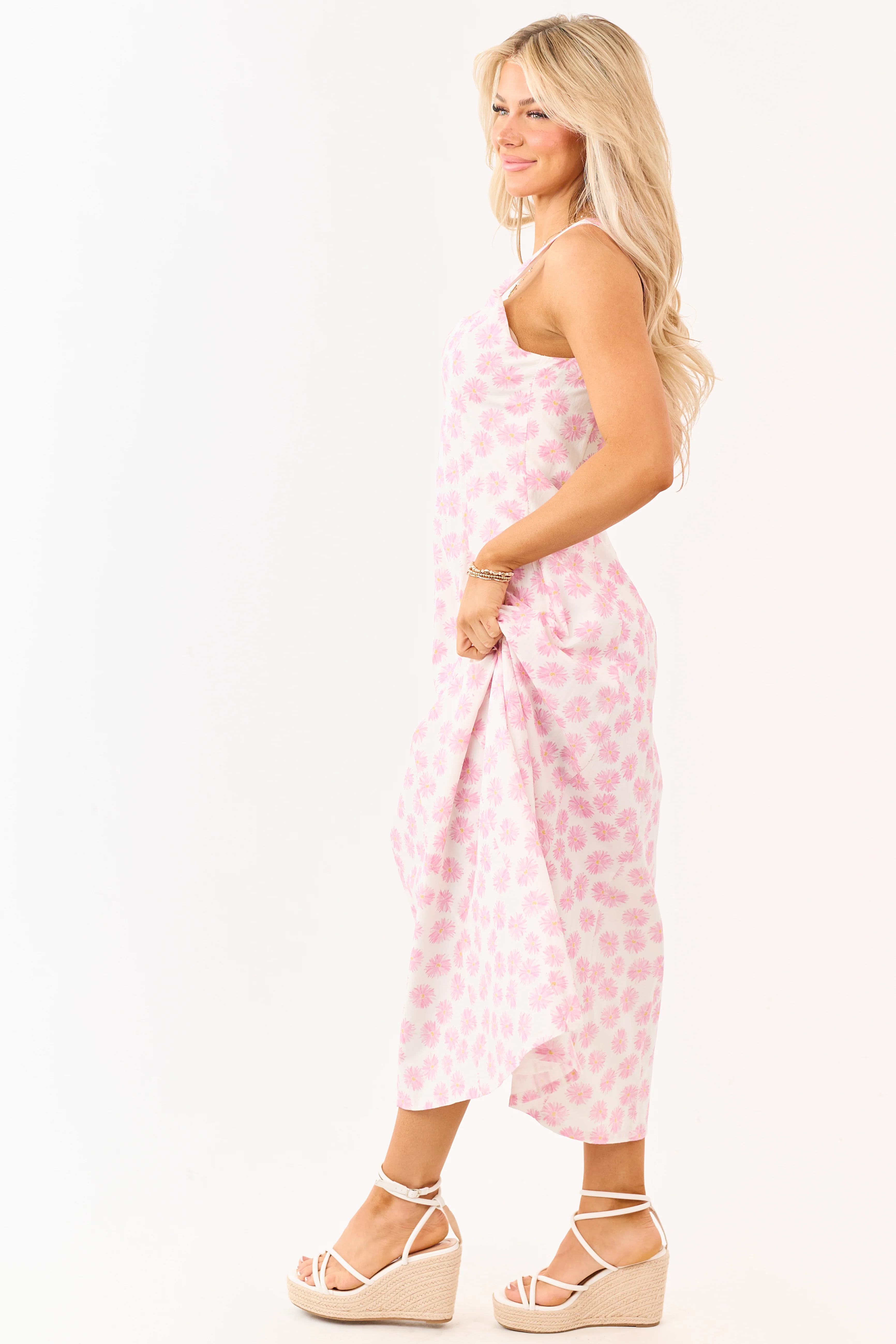 Carnation Cotton Floral Print Sleeveless Maxi Dress - Image 5