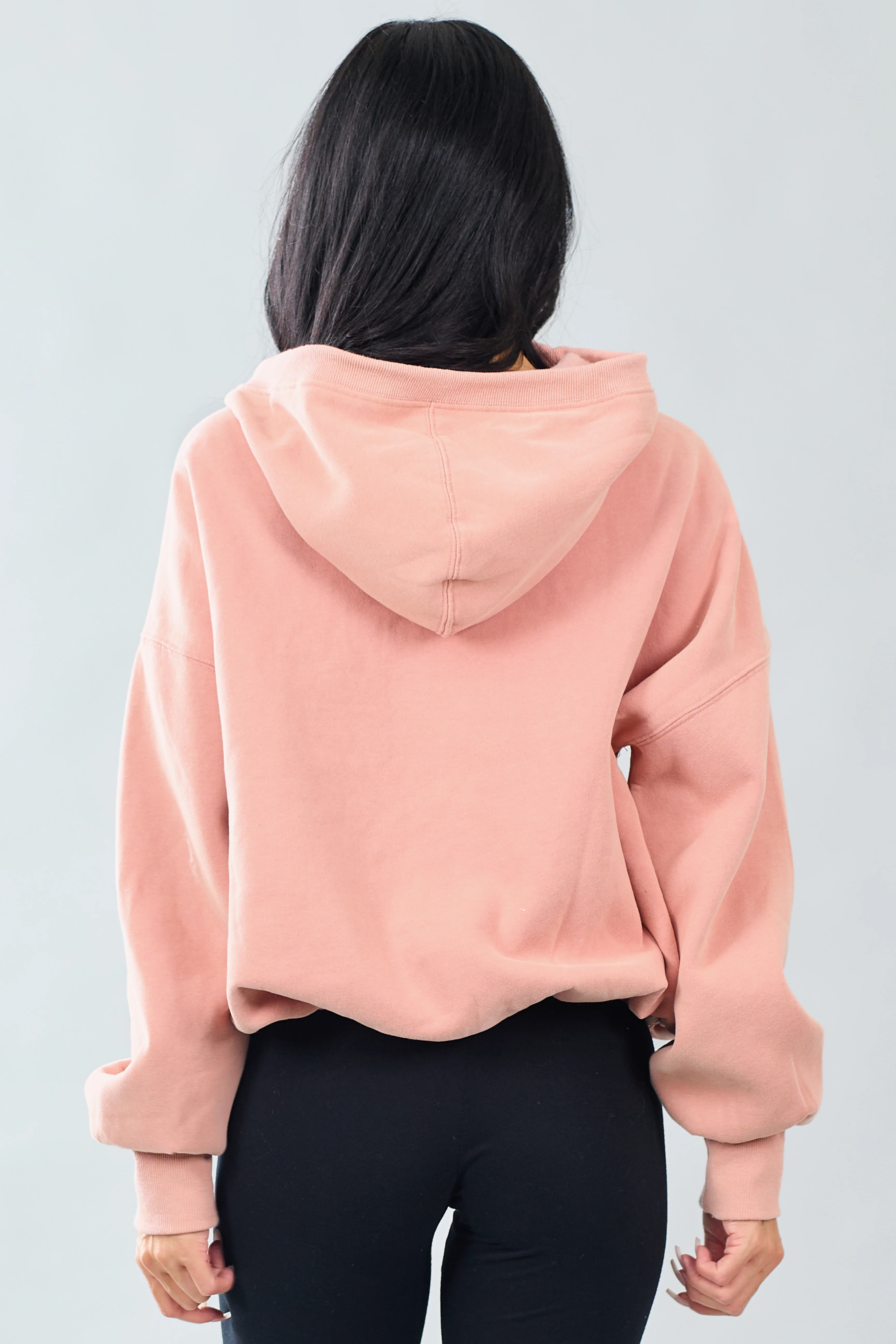 Ginger Half Zip Fleece Bungee Cord Hoodie - Image 5