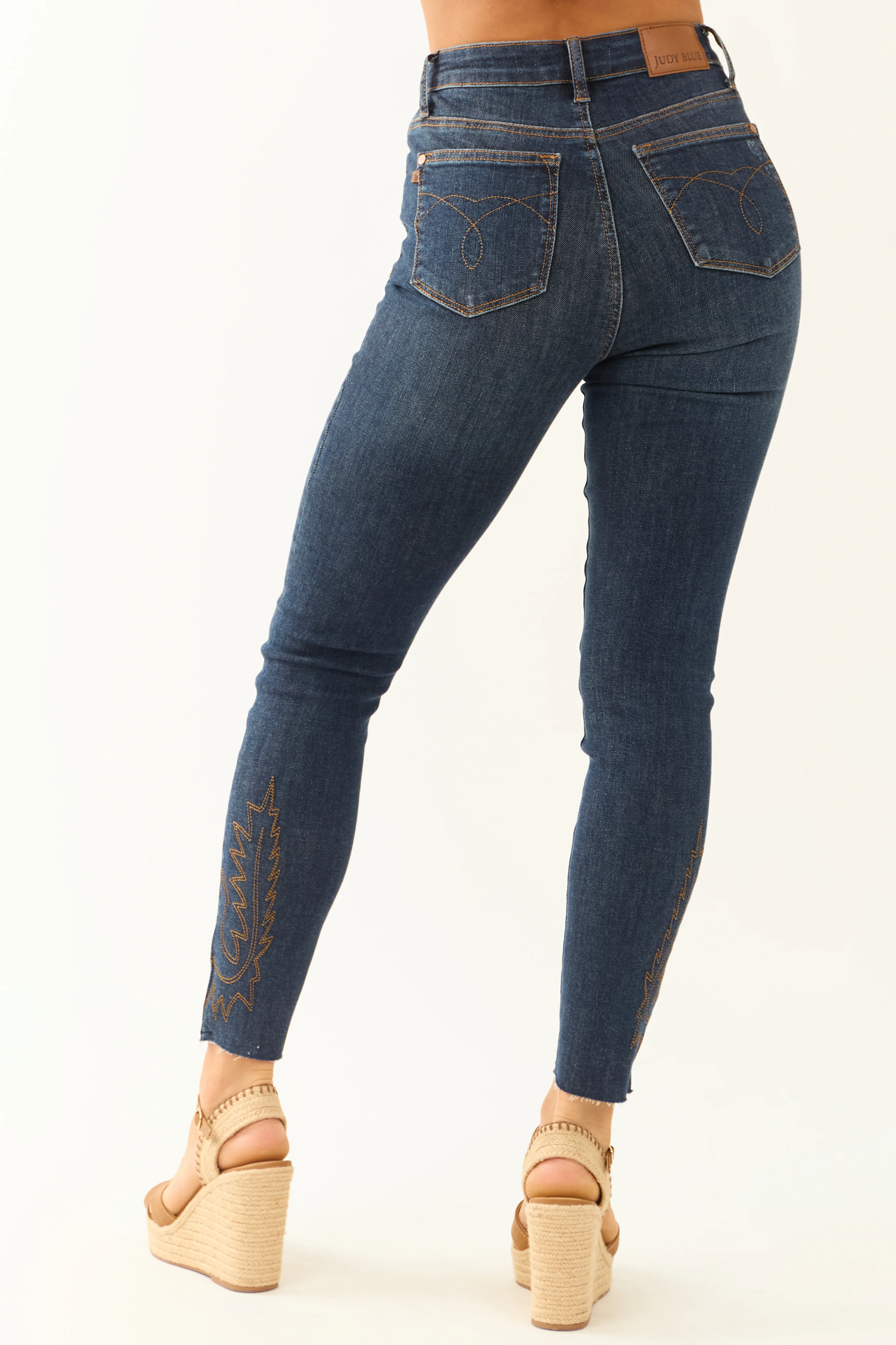 Judy Blue Stretchy Western Embroidered Skinny Jeans - Image 7