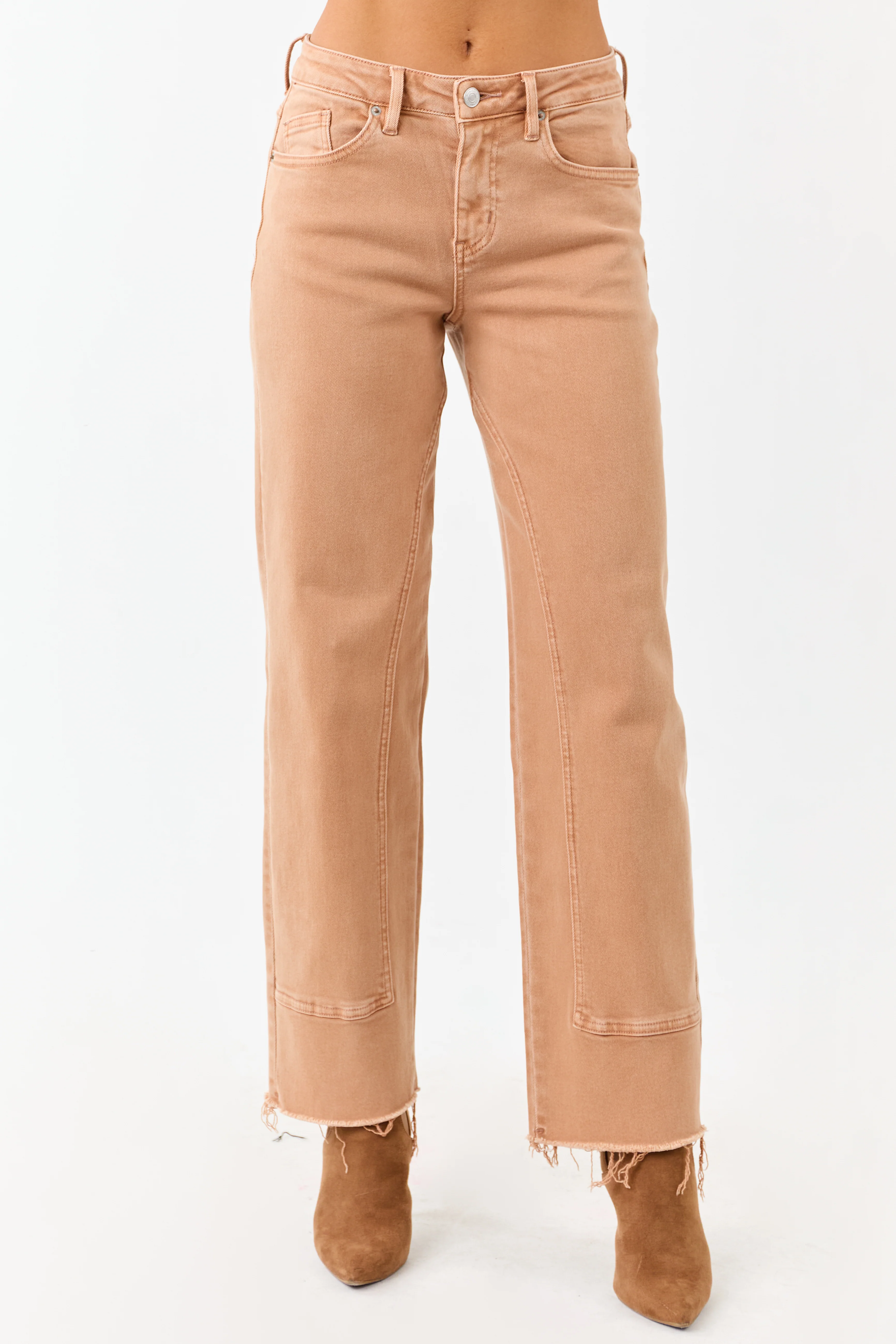 Mica Denim Sandstone Washed Stretchy Straight Jeans - Image 2