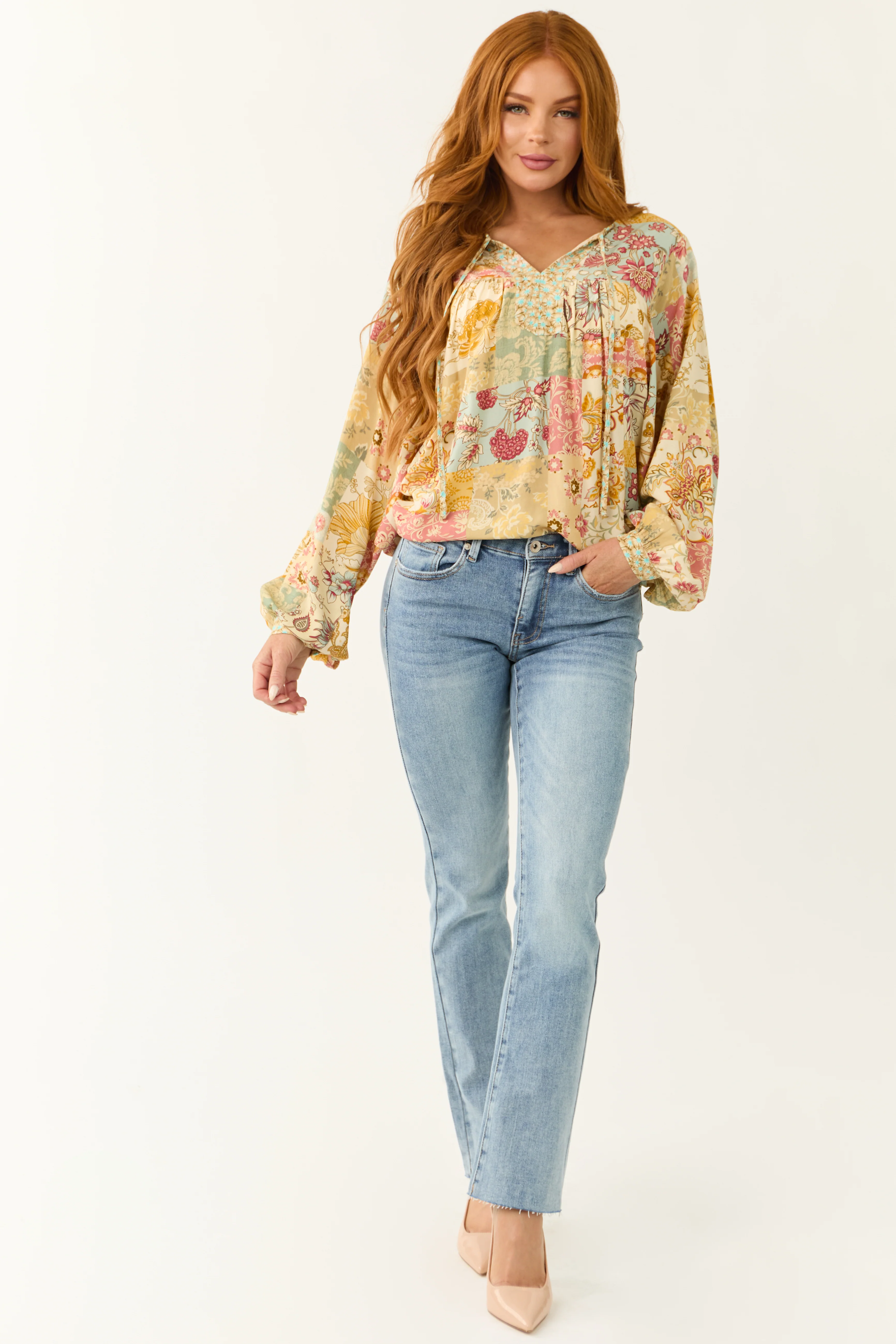 Special A Light Wash Tummy Control Straight Jeans - Image 5