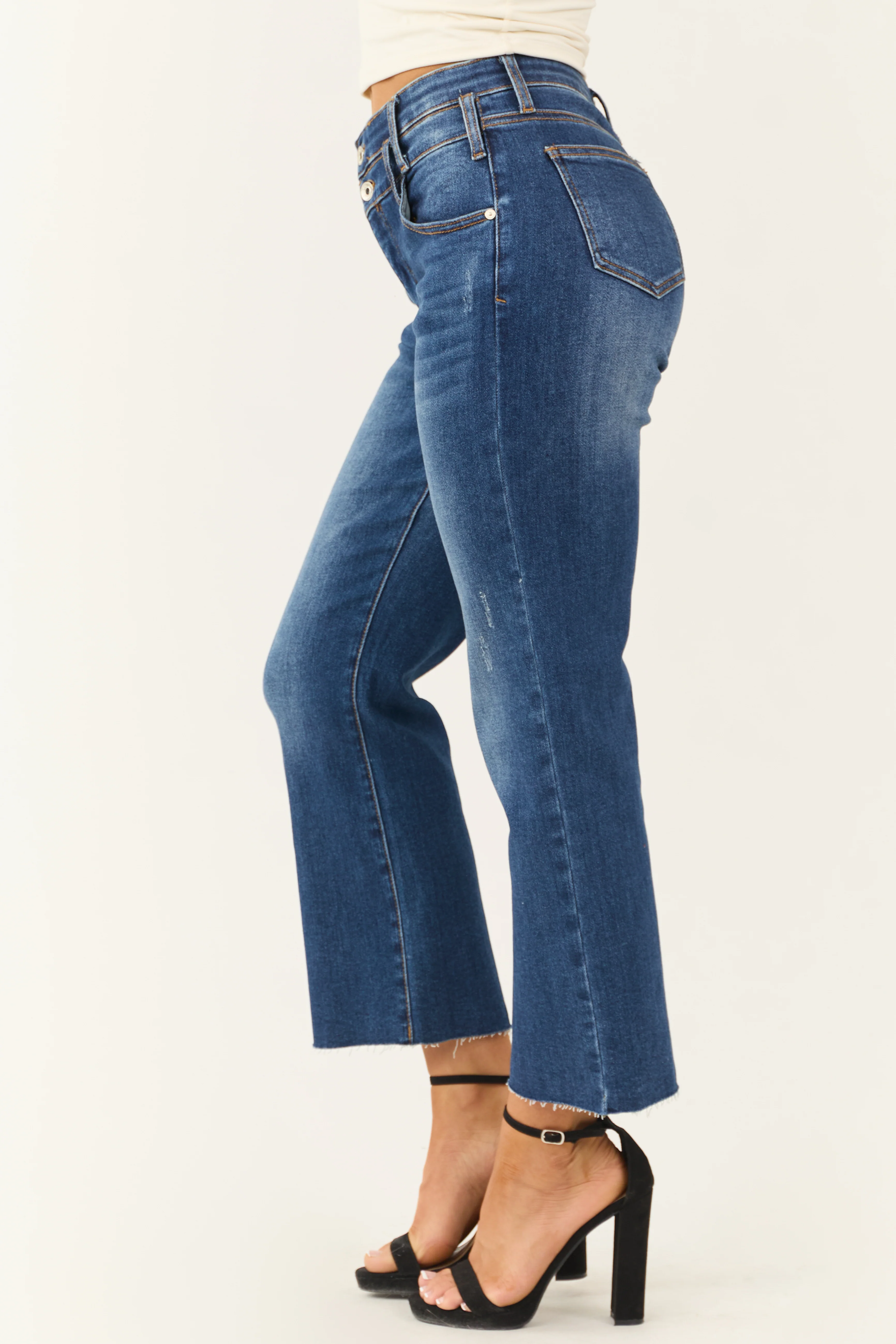 Special A Tummy Control Dark Wash Dad Jeans - Image 3